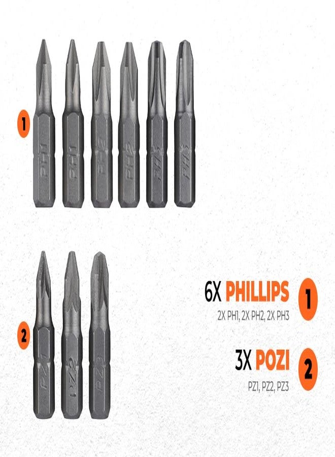 BLACK+DECKER A7074 20-Piece Screwdriver Bit Set with Magnetic Drive Guide & Bit Holder for Home, DIY & Professional Use, 6 Month Warranty, ORANGE & BLACK - Image 3